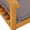 Stolica za ljuljanje od masivnog bagremovog drva s jastucima 360026