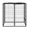 Ograda za pse sa 6 panela crna 50 x 100 cm čelik obložen prahom 171792