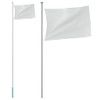 Višedijelni stup za zastavu srebrni 6,23 m aluminijski 153562