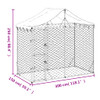 Vanjski kavez za pse s krovom srebrni 3 x 1,5 x 2,5 m čelični 153680