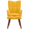 Stolica za opuštanje s osloncem za noge boja senfa baršunasta 328069