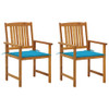 Vrtne stolice s jastucima 2 kom od masivnog drva bagrema 3061175
