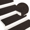 Otirači za stepenice 15 kom prošiveni 65x21x4 cm tamnosmeđi 326187