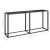 Konzolni stol boja crnog mramora 160x35x75,5 cm kaljeno staklo 331681