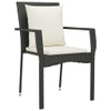 Vrtne stolice s jastucima 2 kom od poliratana crne 319877