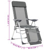 Sklopive stolice za kampiranje s osloncima za noge 2 kom sive 360145