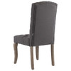 Blagovaonske stolice od tkanine 2 kom sive s izgledom platna 287948