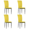 Blagovaonske stolice 4 kom boja senfa baršunaste 326111