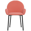 Blagovaonske stolice 2 kom ružičaste baršunaste 344767