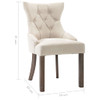 Blagovaonske stolice od tkanine 4 kom bež 3058303