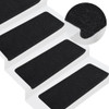 Samoljepljivi otirači za stepenice 15 kom 65x24,5x3,5 cm crni 343478