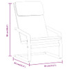 Stolica za opuštanje od tkanine krem 351050