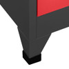Ormarić s ključem antracit-crveni 90 x 40 x 180 cm čelični 339833