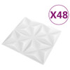 3D zidni paneli 48 kom 50 x 50 cm origami bijeli 12 m² 150914