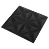 3D zidni paneli 24 kom 50 x 50 cm origami crni 6 m² 150917