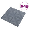 3D zidni paneli 48 kom 50 x 50 cm origami sivi 12 m² 150922