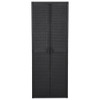 Vrtni ormarić za pohranu crni 65 x 45 x 172 cm PP ratan 151237