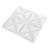3D zidni paneli 12 kom 50 x 50 cm origami bijeli 3 m² 340586