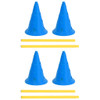 Set prepreka za treniranje pasa plavo-žuti 150952