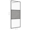 Pregrada za tuširanje s prozirnim staklom ESG 90 x 195 cm crna 151029