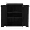 Vrtni ormarić za pohranu crni 65 x 45 x 88 cm PP ratan 151236