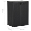 Vrtni ormarić za pohranu crni 65 x 45 x 88 cm PP ratan 151236
