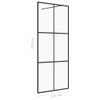 Pregrada za tuširanje s prozirnim staklom ESG 115 x 195 cm crna 151026