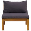 Modularna srednja sofa s tamnosivim jastucima bagremovo drvo 316288