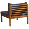 Modularna srednja sofa s tamnosivim jastucima bagremovo drvo 316288
