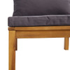 Modularna srednja sofa s tamnosivim jastucima bagremovo drvo 316288