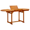 Vrtni blagovaonski stol (120-170) x 80 x 75 cm od drva bagrema 316567