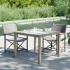 Vrtni stol 90 x 90 x 75 cm od kaljenog stakla i poliratana sivi 316700