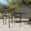 Vrtni stol 150x90x75 cm od kaljenog stakla i poliratana sivi 316708