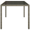 Vrtni stol 150x90x75 cm od kaljenog stakla i poliratana sivi 316708