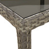 Vrtni stol 150x90x75 cm od kaljenog stakla i poliratana sivi 316708
