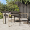 Vrtni stol 150 x 90 x 75 cm od kaljenog stakla i poliratana bež 316710