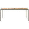 Vrtni stol od poliratana i bagremovog drva 190x90x75 cm sivi 316723