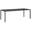 Vrtni stol smeđi 250x100x75 cm od kaljenog stakla i poliratana 316724