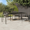 Vrtni stol sivi 250x100x75 cm od kaljenog stakla i poliratana 316727
