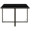 Vrtni stol crni 109 x 107 x 74 cm od poliratana i stakla 316764