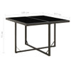 Vrtni stol crni 109 x 107 x 74 cm od poliratana i stakla 316764