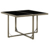 Vrtni stol sivi 109 x 107 x 74 cm od poliratana i stakla 316765