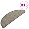 Samoljepljivi otirači za stepenice 15 kom 65x21x4 cm antracit 326872