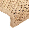 Samoljepljivi otirači za stepenice 15 kom 65x21x4 cm svjetlobež 326892
