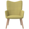 Stolica za opuštanje s osloncem za noge zelena od tkanine 327935