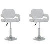 Okretne blagovaonske stolice od umjetne kože 2 kom bijele 335557