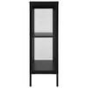 Komoda crna 75 x 35 x 105 cm od čelika i stakla 336070