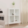 Komoda bijela 75 x 35 x 105 cm od čelika i stakla 336071