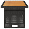 Vrtni stol crni 100x50x43/63 cm od drva bagrema i poliratana 362187