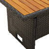 Vrtni stol crni 100x50x43/63 cm od drva bagrema i poliratana 362187
